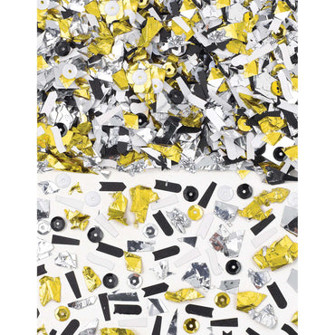 Mixed Media Black, White & Gold Confetti 1.5oz Decorations - Party Centre - Party Centre