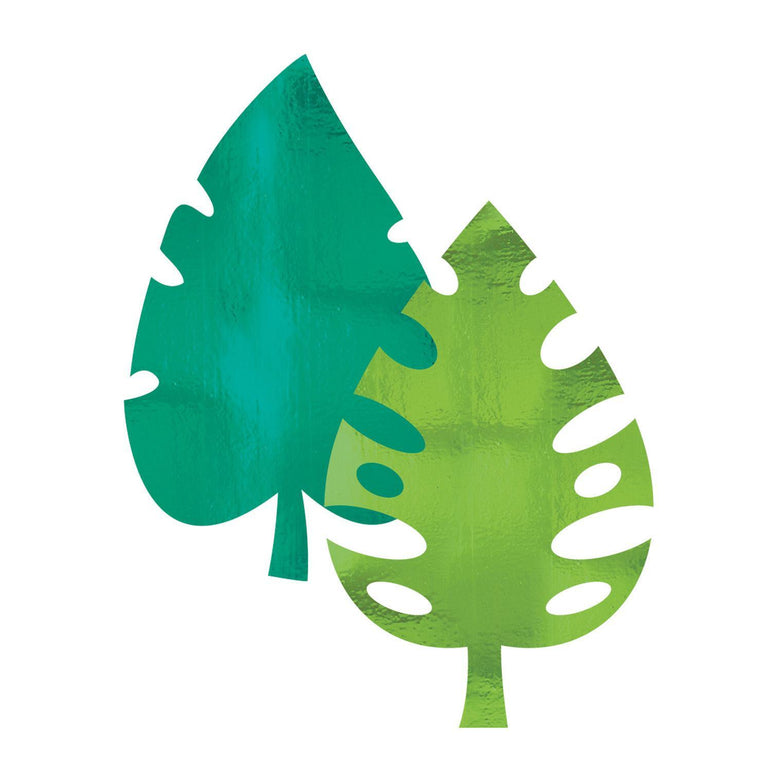 You Had Me At Aloha Giant Palm Leaves Foil Cutouts 8pcs Decorations - Party Centre