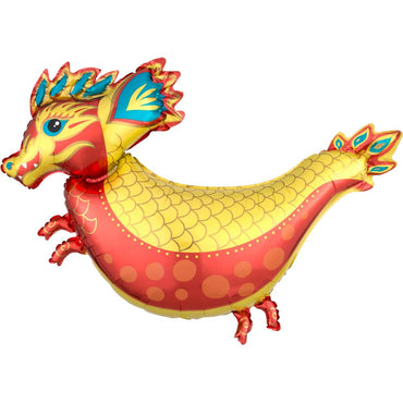 Fiery Dragon SuperShape Foil Balloon 96x76cm Balloons & Streamers - Party Centre - Party Centre