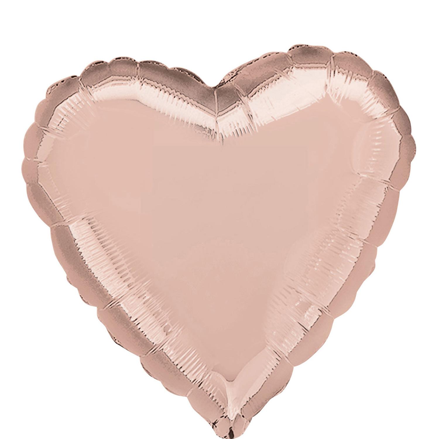 Rose Gold Heart Foil Balloon 45cm Balloons & Streamers - Party Centre - Party Centre