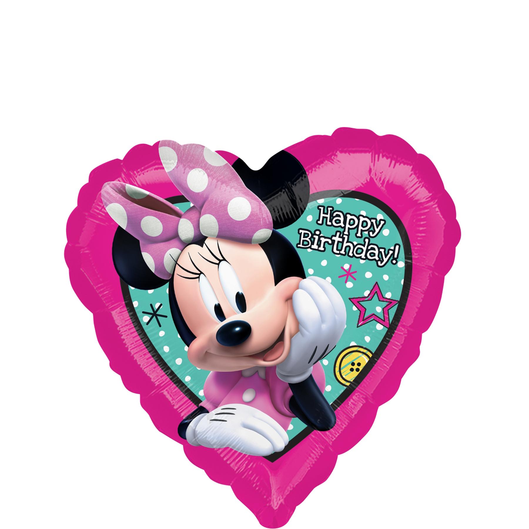 Minnie Happy Helpers Heart Birthday Balloon 45cm Balloons & Streamers - Party Centre - Party Centre