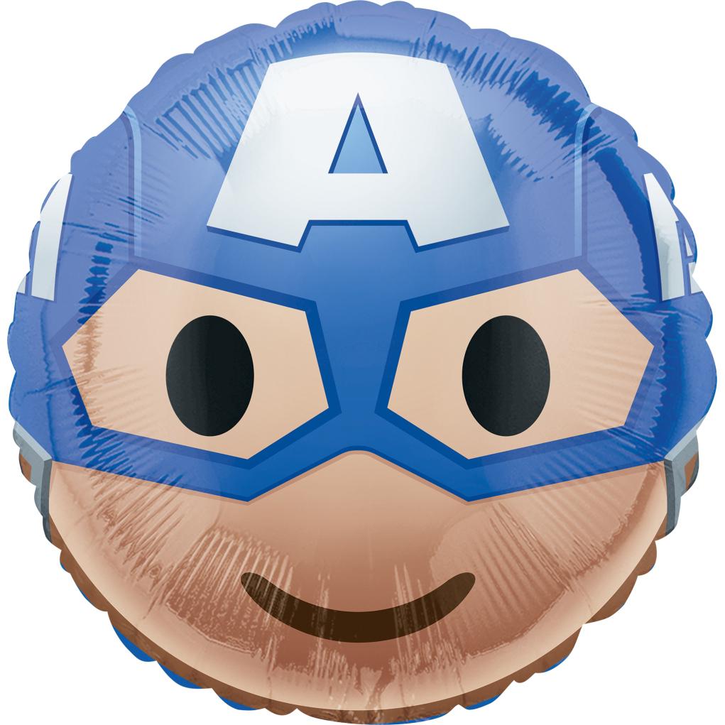 Captain America Emoji Foil Balloon 45cm Balloons & Streamers - Party Centre - Party Centre