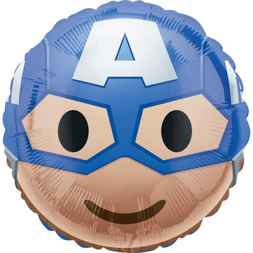 Captain America Emoji Foil Balloon 45cm Balloons & Streamers - Party Centre - Party Centre