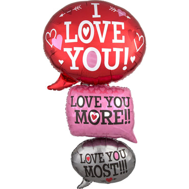 Love Bubbles Giant Foil Balloon 71x134cm Balloons & Streamers - Party Centre - Party Centre
