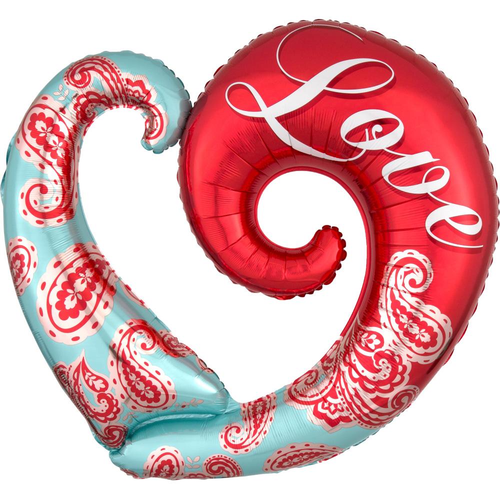 Paisley Love SuperShape Foil Balloon 78x81cm Balloons & Streamers - Party Centre - Party Centre