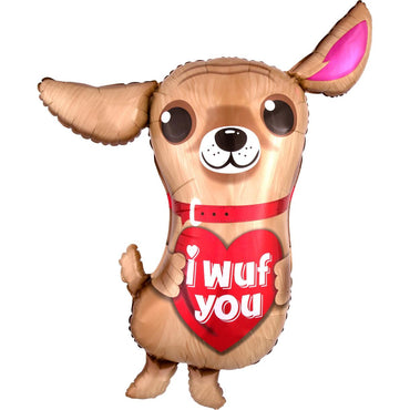 I Wuf You SuperShape Foil Balloon 66x91cm Balloons & Streamers - Party Centre - Party Centre