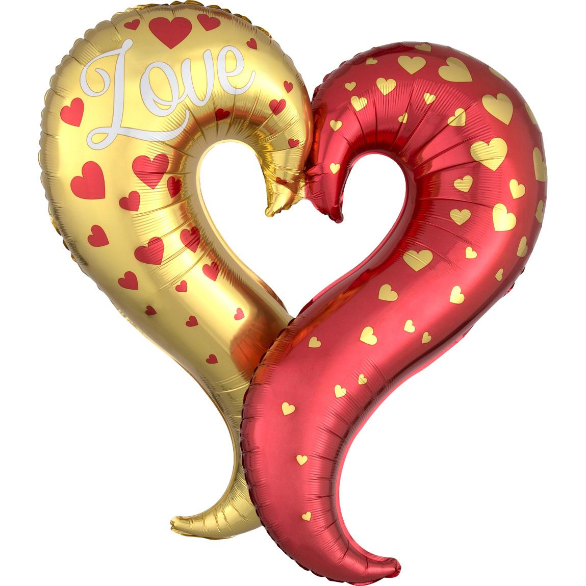 Curvy Heart SuperShape Foil Balloon 73x76cm Balloons & Streamers - Party Centre - Party Centre