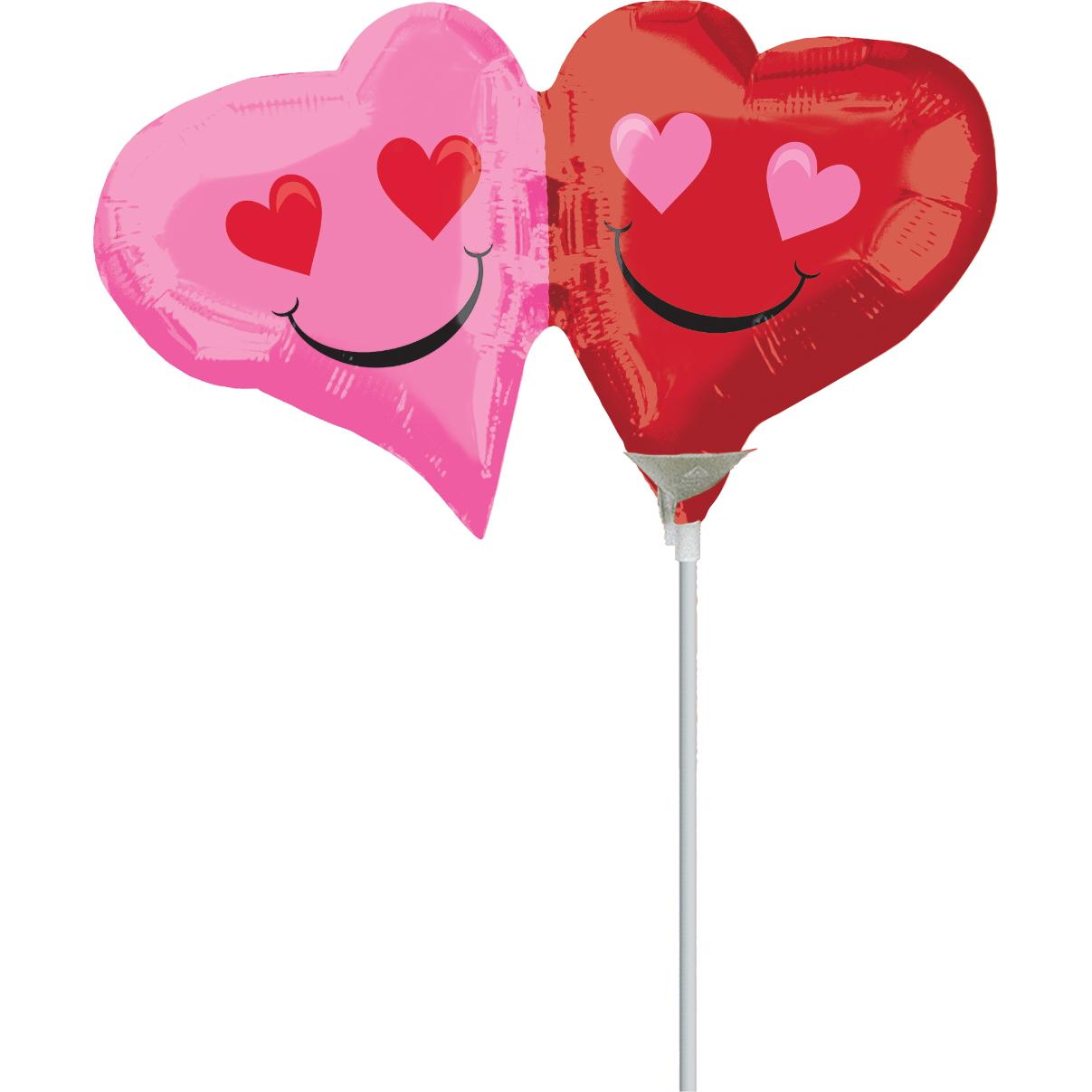 Emoticon Hearts Air-Filled Mini Shape Balloon Balloons & Streamers - Party Centre - Party Centre