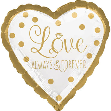Sparkling Gold Wedding Love Foil Balloon 45cm Balloons & Streamers - Party Centre - Party Centre