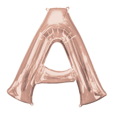 Letter A Rose Gold SuperShape Foil Balloon 93x86cm Balloons & Streamers - Party Centre - Party Centre