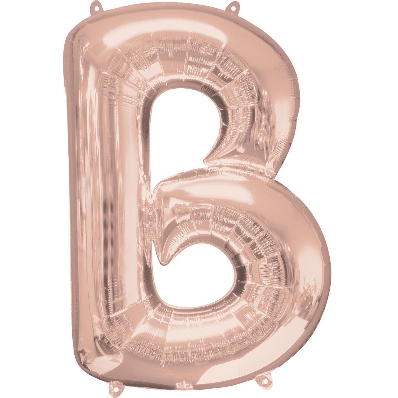 Letter B Rose Gold SuperShape Foil Balloon 58x86cm Balloons & Streamers - Party Centre - Party Centre