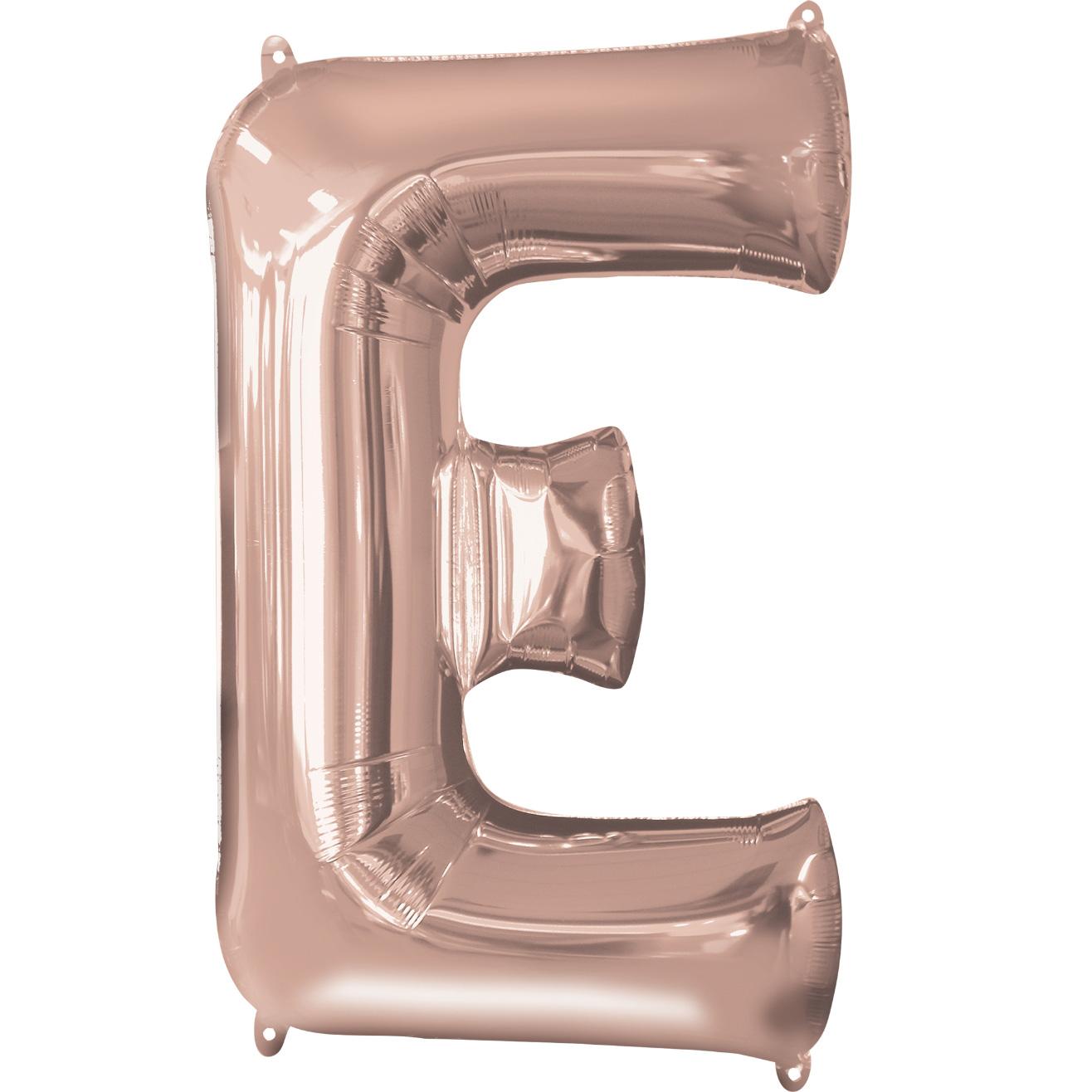 Letter E Rose Gold SuperShape Foil Balloon 53x81cm Balloons & Streamers - Party Centre - Party Centre