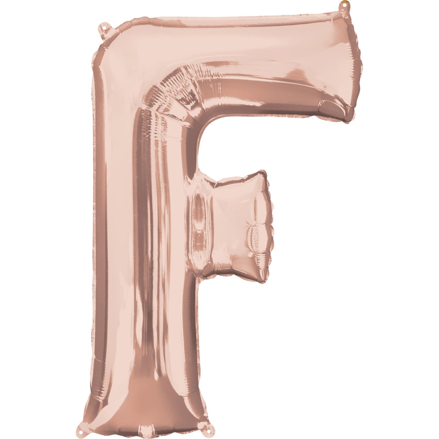 Letter F Rose Gold SuperShape Foil Balloon 53x81cm Balloons & Streamers - Party Centre - Party Centre