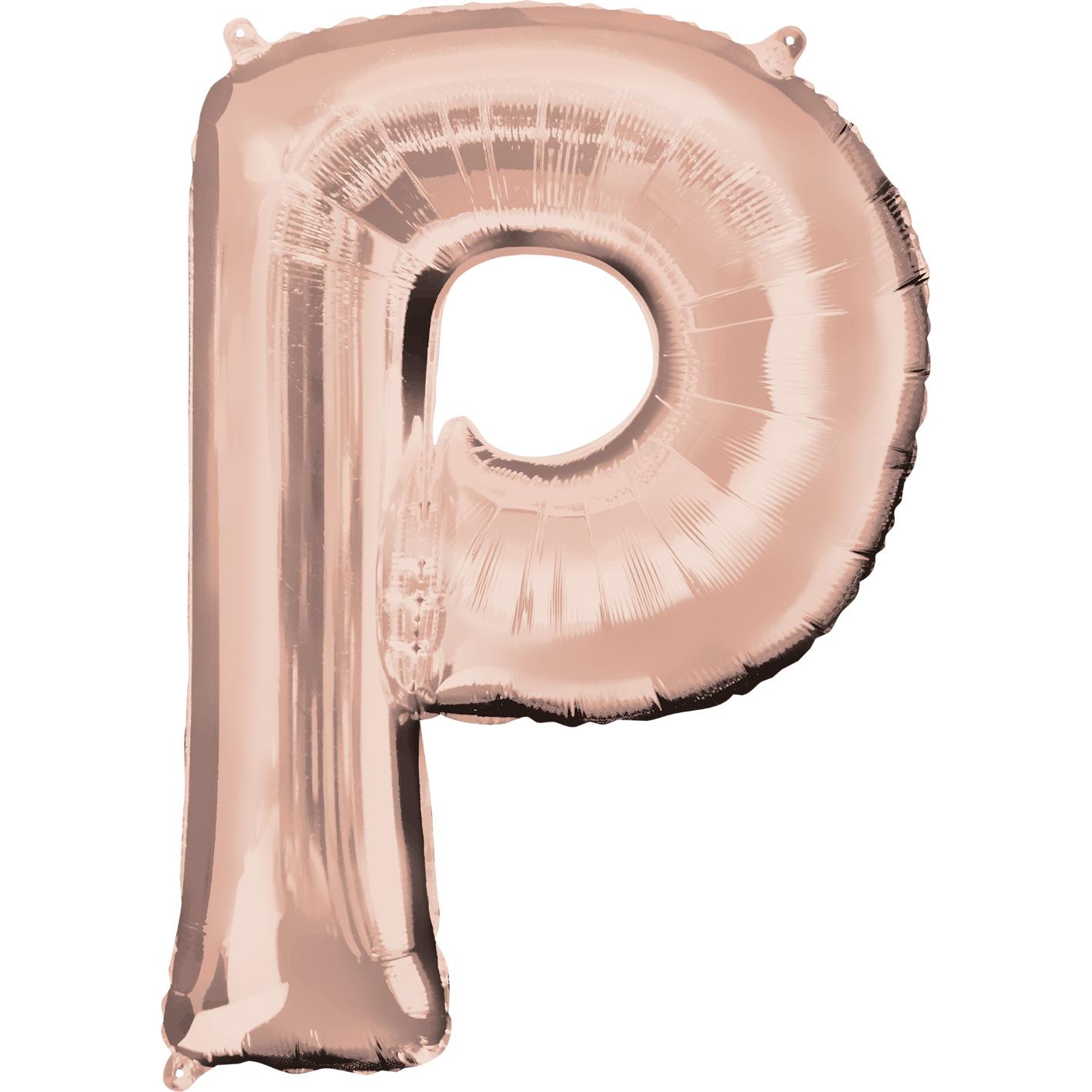 Letter P Rose Gold SuperShape Foil Balloon 60x81cm Balloons & Streamers - Party Centre - Party Centre