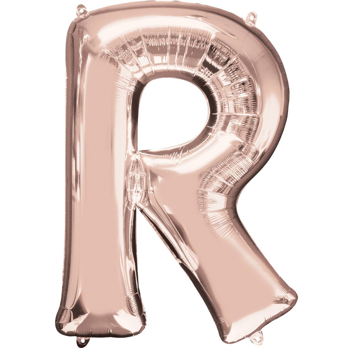 Letter R Rose Gold SuperShape Foil Balloon 58x81cm Balloons & Streamers - Party Centre - Party Centre
