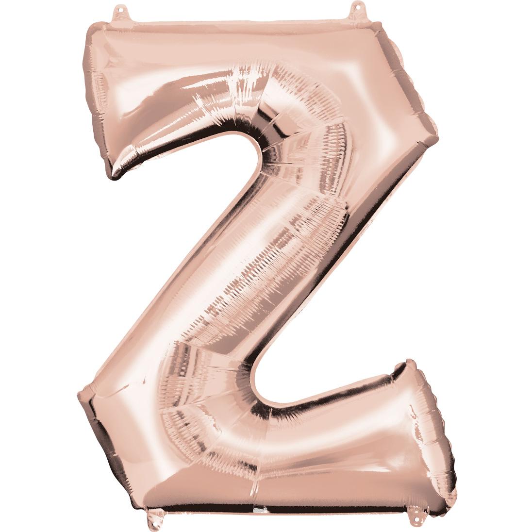 Letter Z Rose Gold SuperShape Foil Balloon 63x83cm Balloons & Streamers - Party Centre - Party Centre