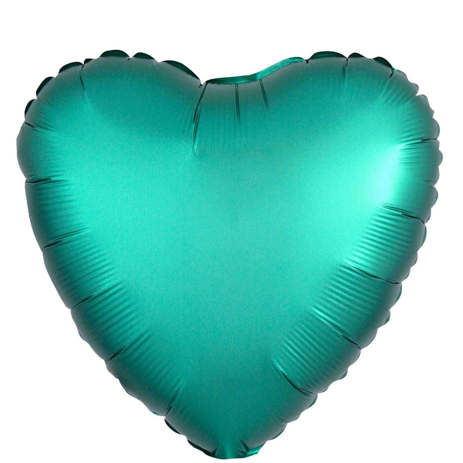 Satin Luxe Jade Heart Foil Balloon 45cm Balloons & Streamers - Party Centre - Party Centre