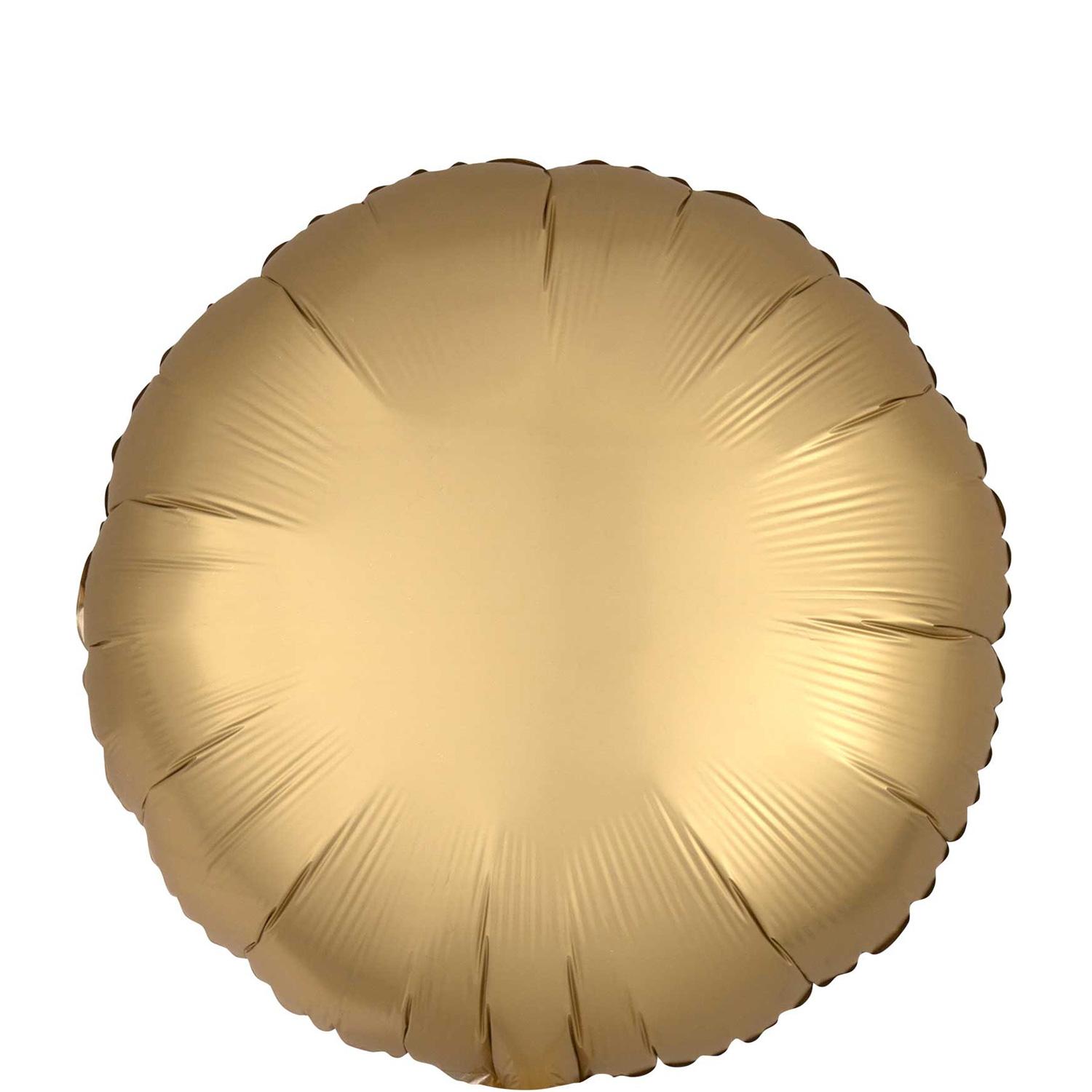 Satin Luxe Gold Sateen Round Foil Balloon 45cm Balloons & Streamers - Party Centre - Party Centre