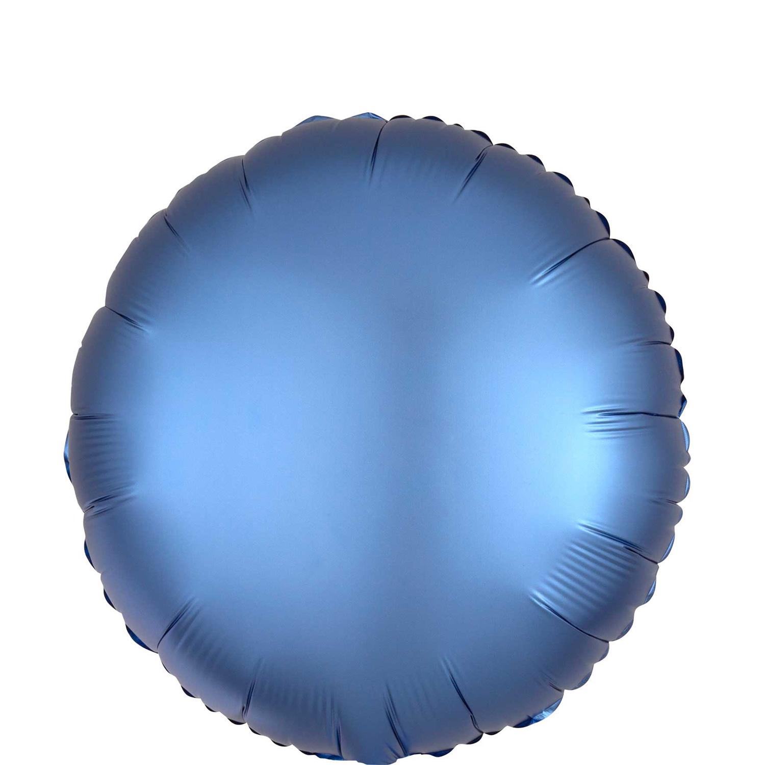 Satin Luxe Azure Round Foil Balloon 45cm Balloons & Streamers - Party Centre - Party Centre