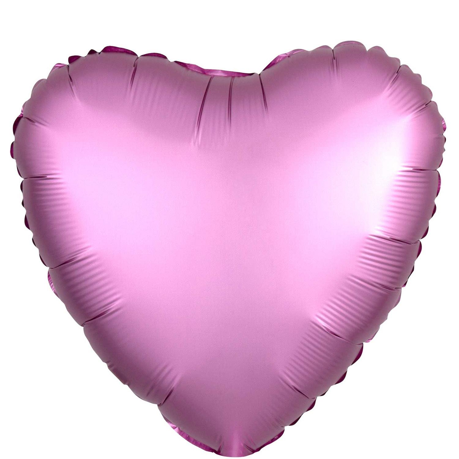 Satin Luxe Flamingo Heart Foil Balloon 45cm Balloons & Streamers - Party Centre - Party Centre