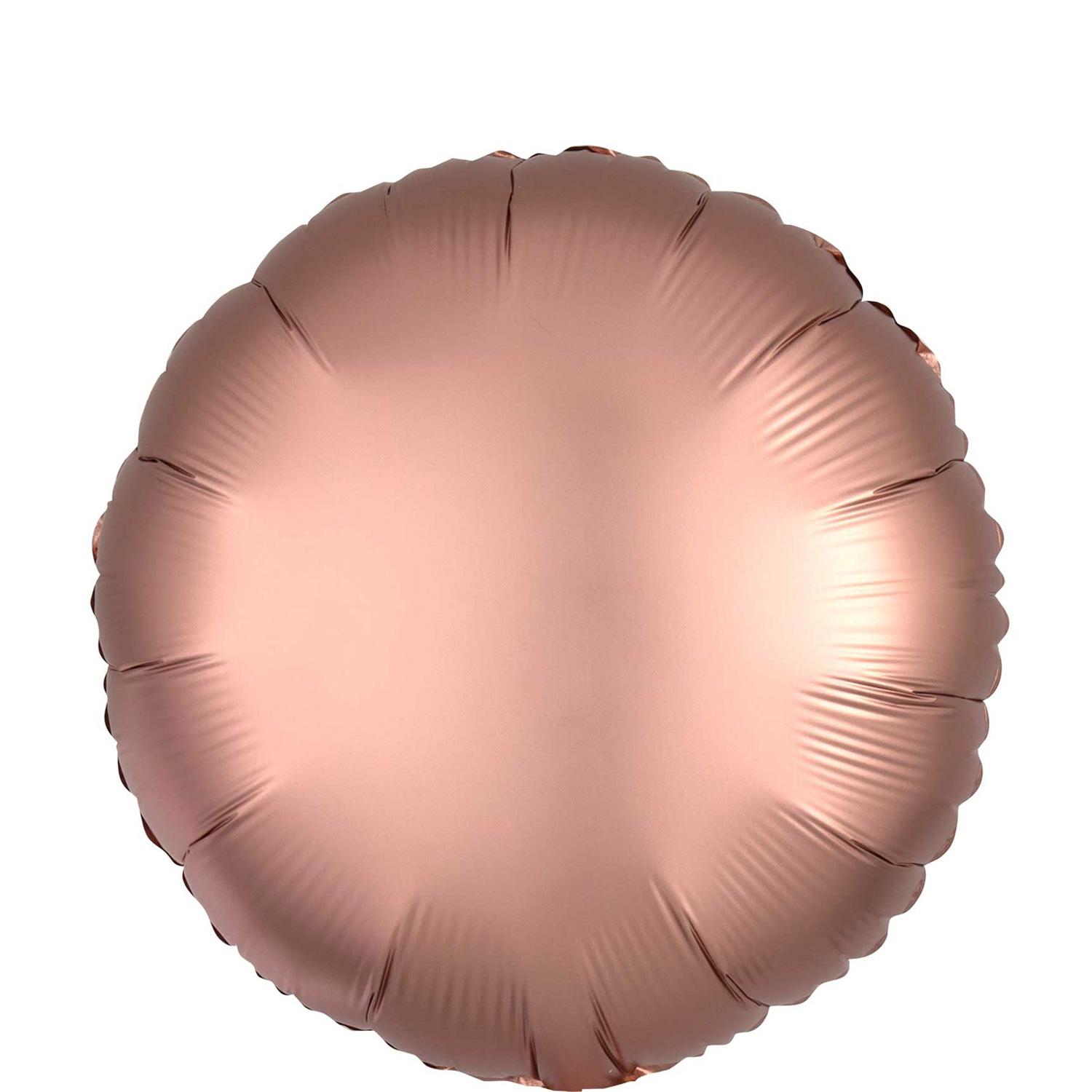 Satin Luxe Rose Copper Round Foil Balloon 45cm Balloons & Streamers - Party Centre - Party Centre