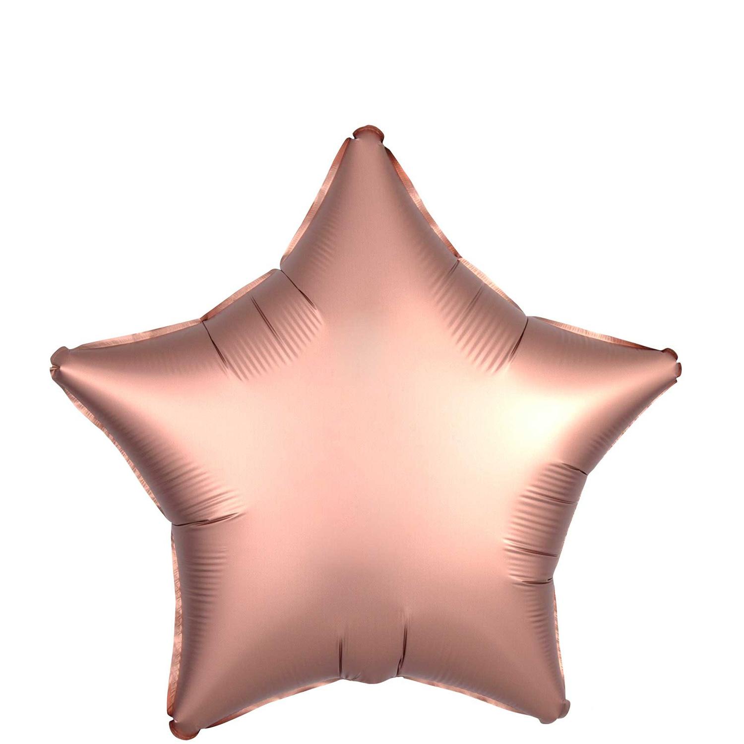 Satin Luxe Rose Copper Star Foil Balloon 45cm Balloons & Streamers - Party Centre - Party Centre