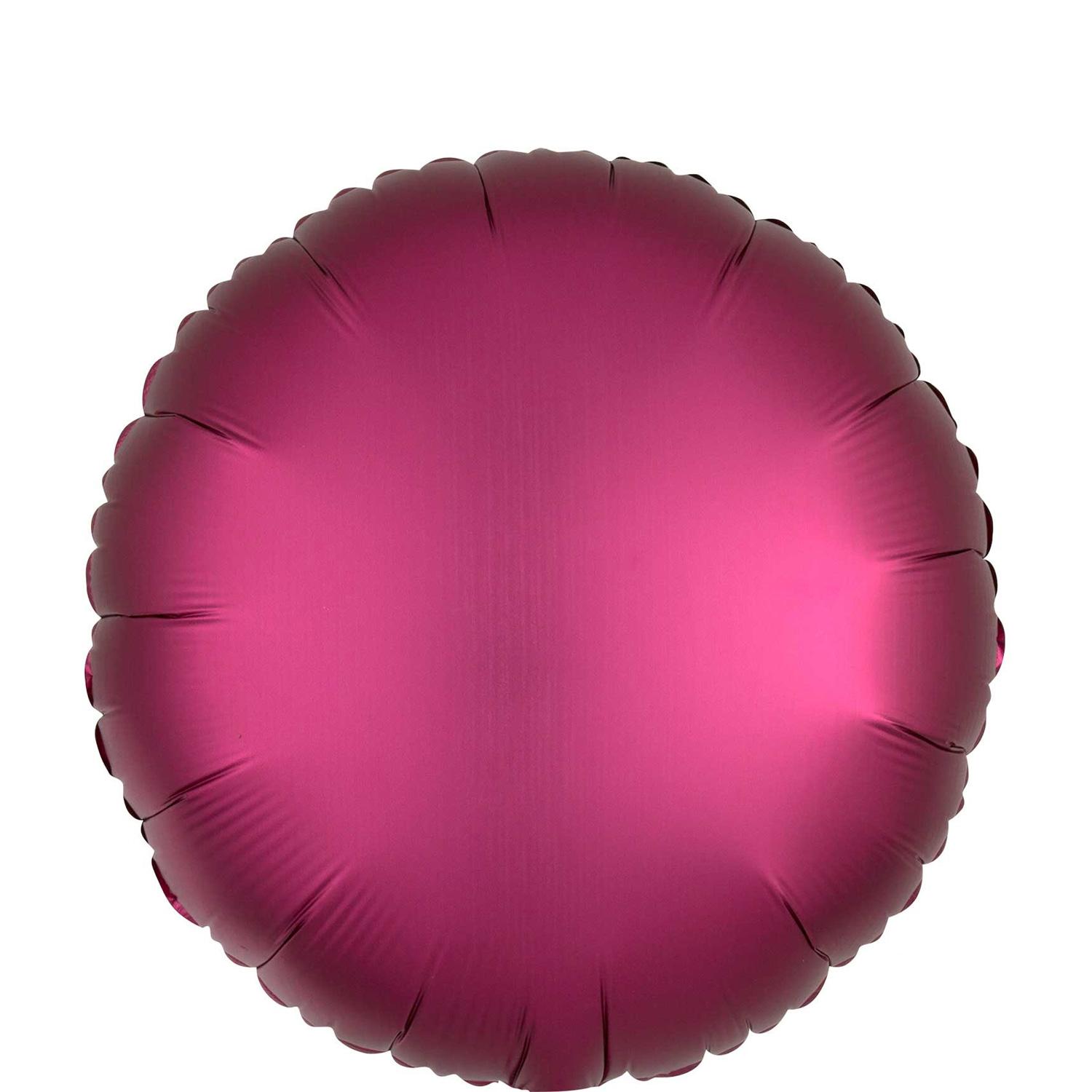 Satin Luxe Pomegranate Round Foil Balloon 45cm Balloons & Streamers - Party Centre - Party Centre