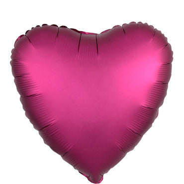 Satin Luxe Pomegranate Heart Foil Balloon 45cm Balloons & Streamers - Party Centre - Party Centre