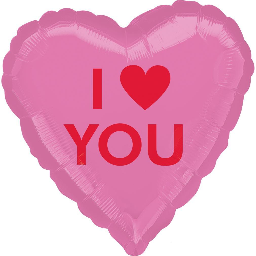 I Heart You Candy Heart Foil Balloon 45cm Balloons & Streamers - Party Centre - Party Centre