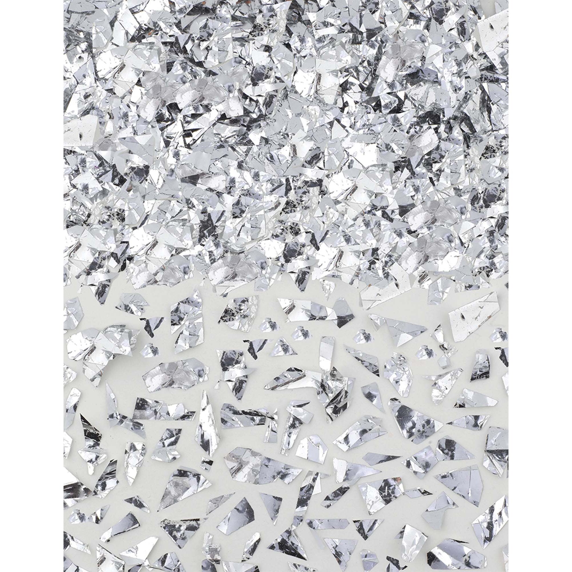 Silver Sparkle Foil Shred Confetti 1.5oz - Party Centre