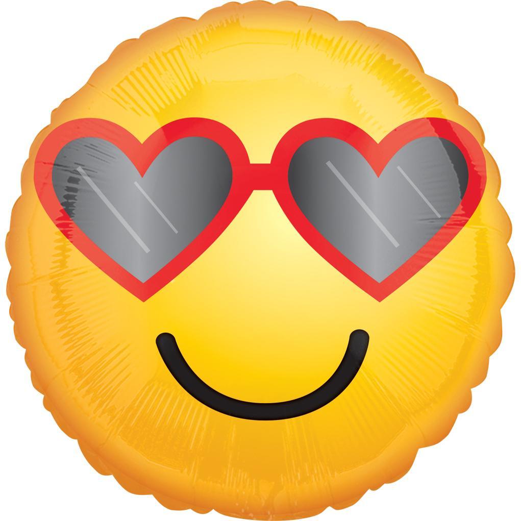 Heart Glasses Emoticon Foil Balloon 45cm Balloons & Streamers - Party Centre - Party Centre
