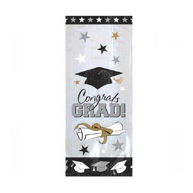 Graduation Cello Bags 11.5in x 4.25in 20pcs Favours - Party Centre