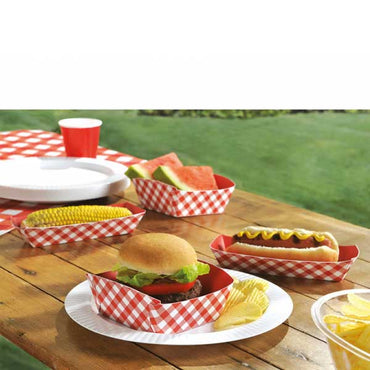 Picnic Party Paper Food Trays 50pcs Solid Tableware - Party Centre - Party Centre