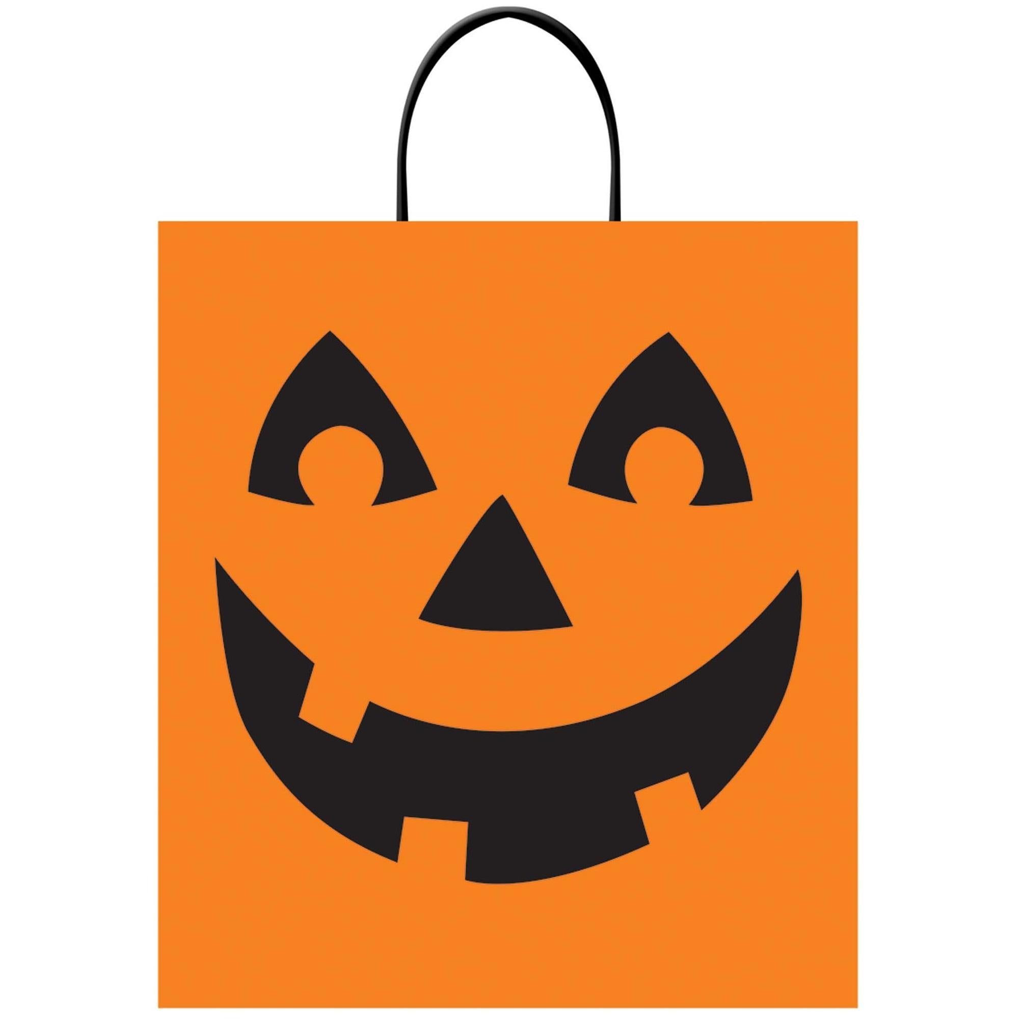 Jack-O-Lantern Plastic Treat Bag Favours - Party Centre - Party Centre