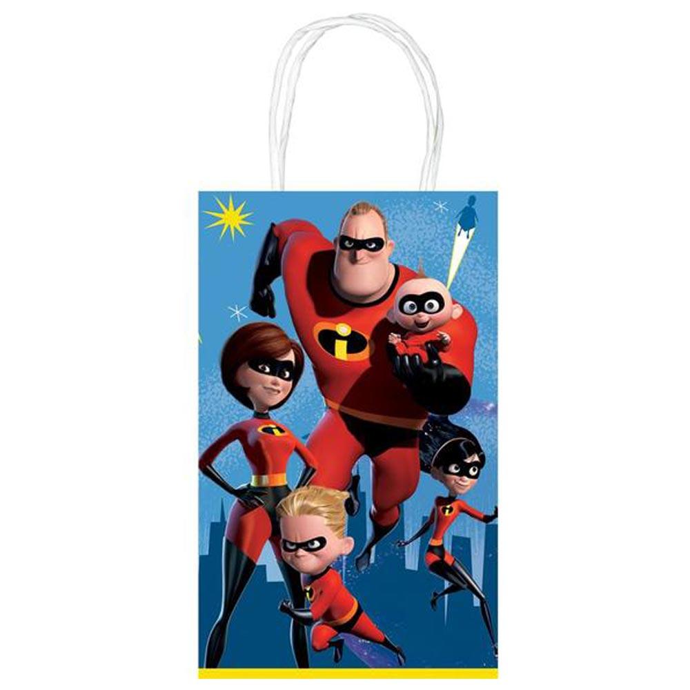 Disney Pixar Incredibles 2 Printed Paper Kraft Bag 8pcs - Party Centre