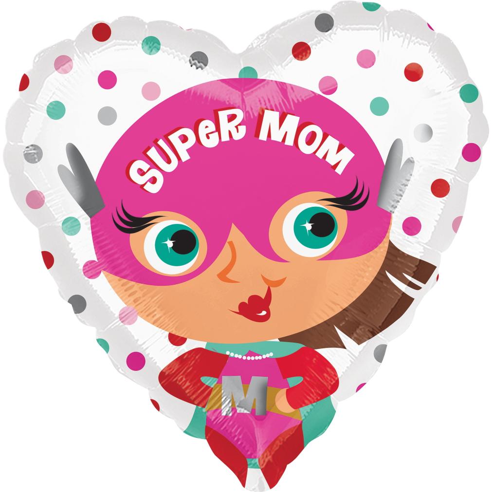 Super Mom Foil Balloon 45cm Balloons & Streamers - Party Centre - Party Centre