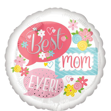Best Mom Ever Bubbles Jumbo Foil Balloon 71cm Balloons & Streamers - Party Centre - Party Centre