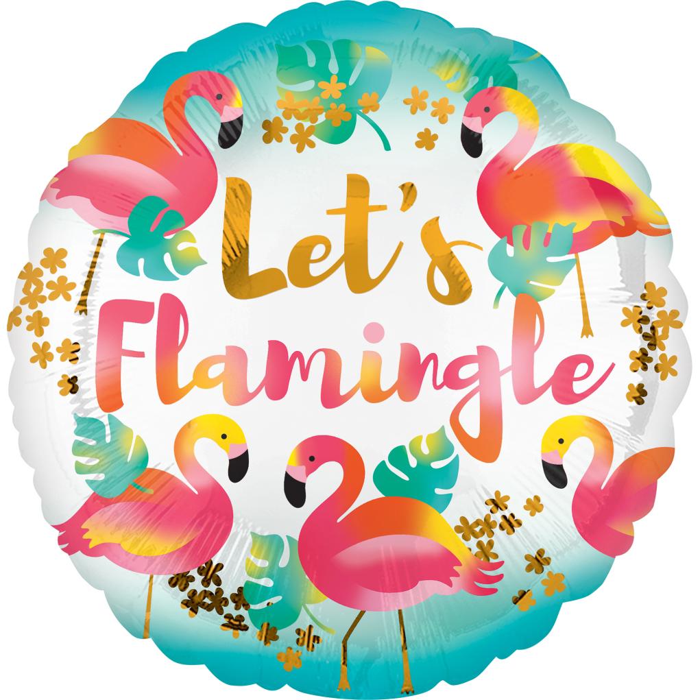 Let's Flamingle Foil Balloon 45cm Balloons & Streamers - Party Centre - Party Centre