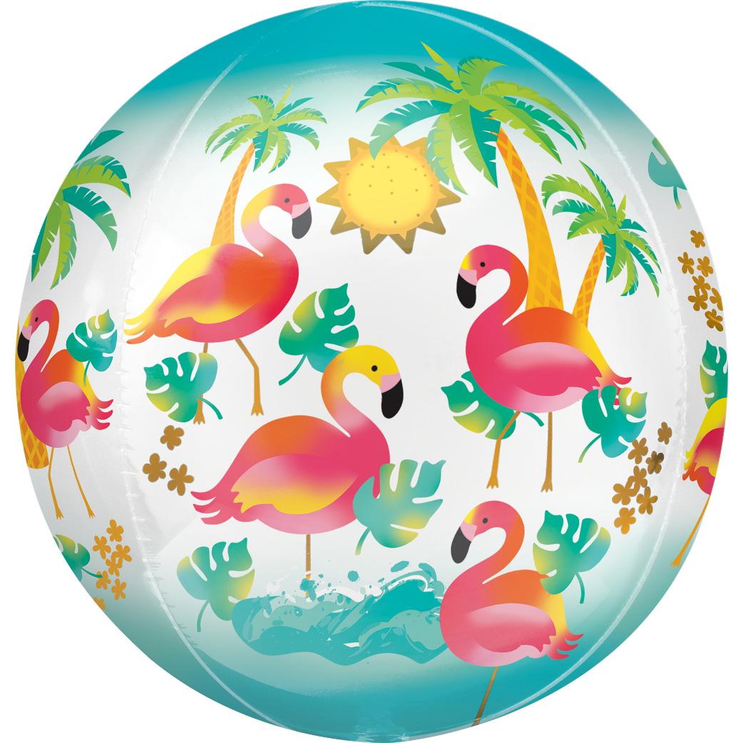 Let's Flamingle Orbz Balloon 38cm Balloons & Streamers - Party Centre - Party Centre