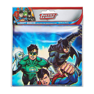 Justice League Folded Loot Bags 8pcs Favours - Party Centre - Party Centre