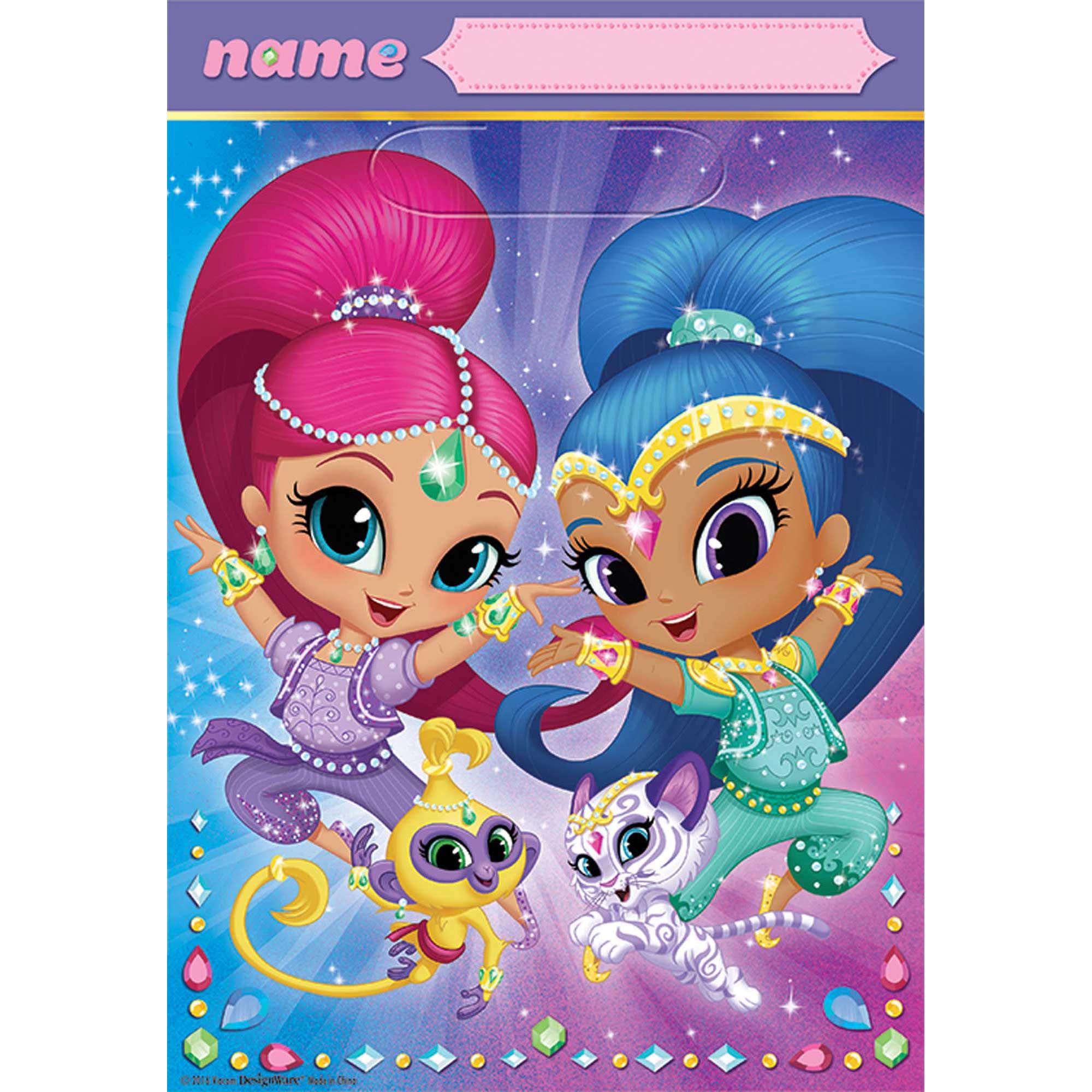 Shimmer and Shine Folded Loot Bags 8pcs - Party Centre