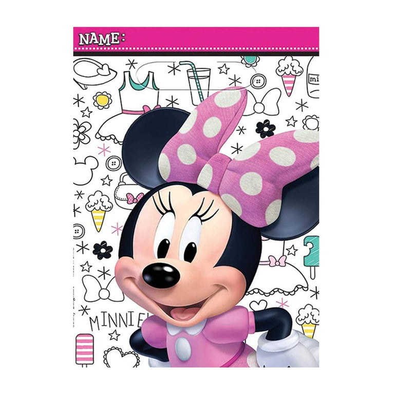Minnie Mouse Happy Helper Folded Loot Plastic Bags 8pcs Party Favors - Party Centre