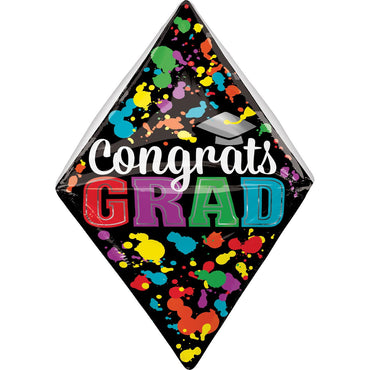 Graduation Paint Splotch UltraShape Anglez Balloon 38x63cm Balloons & Streamers - Party Centre - Party Centre