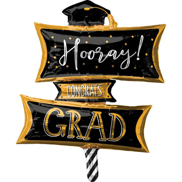 Graduation Sign SuperShape Foil Balloon 58x81cm Balloons & Streamers - Party Centre - Party Centre