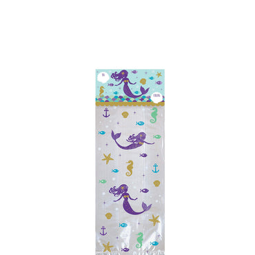 Mermaid Wishes Plastic Treat Bags 20pcs Favours - Party Centre - Party Centre