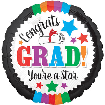 Graduation You're a Star Foil Balloon 45cm Balloons & Streamers - Party Centre - Party Centre