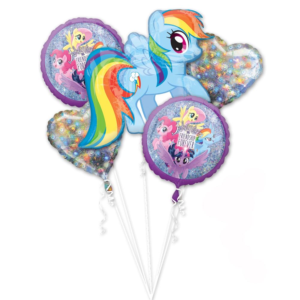My Little Pony Friendship Adventure Balloon Bouquet 5pcs Balloons & Streamers - Party Centre - Party Centre