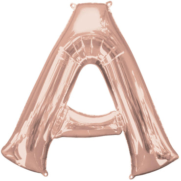 Rose Gold Letter A Mini Shape Foil Balloon 40cm Balloons & Streamers - Party Centre - Party Centre