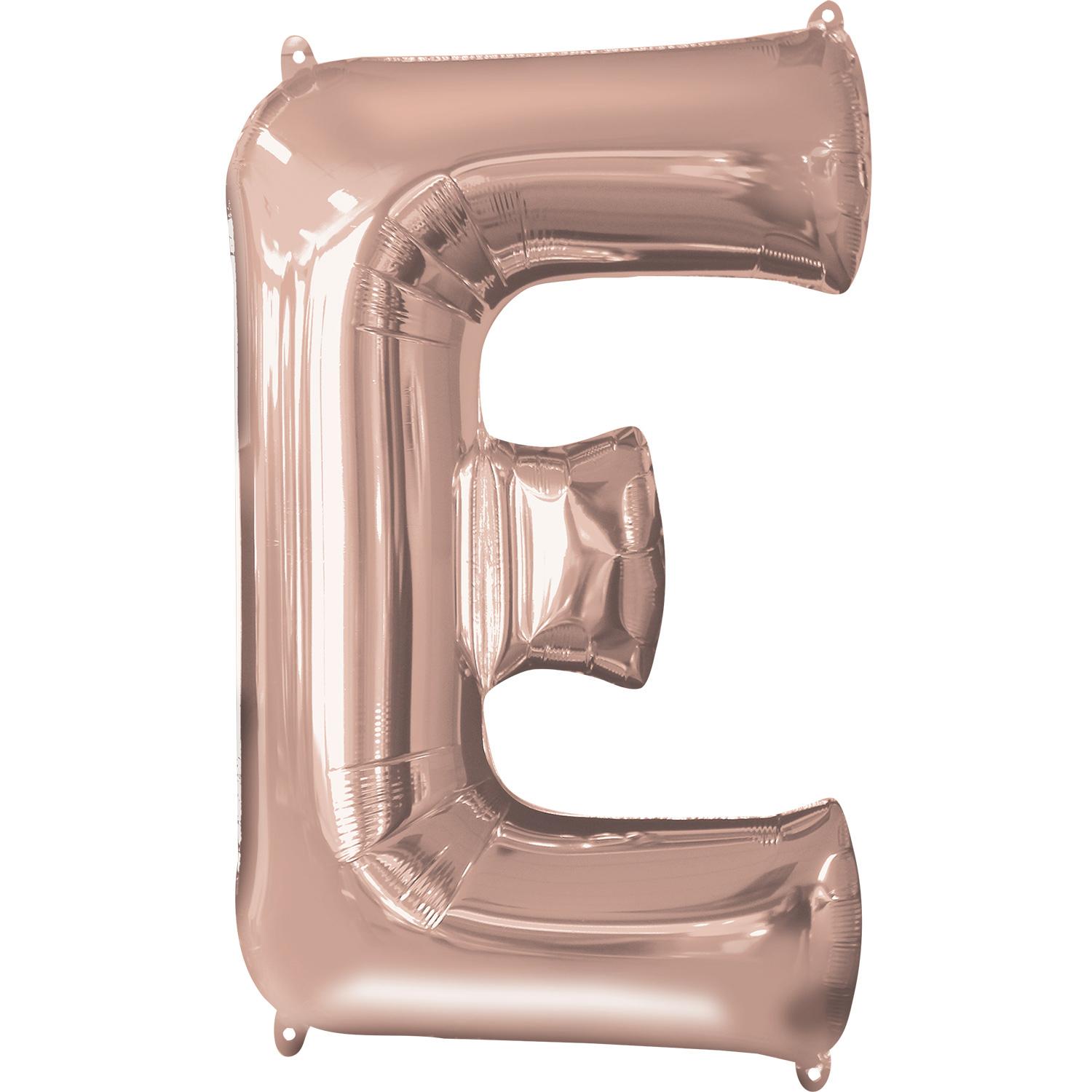 Rose Gold Letter E Mini Shape Foil Balloon 40cm Balloons & Streamers - Party Centre - Party Centre