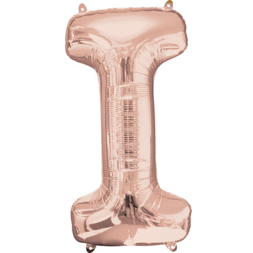 Rose Gold Letter I Mini Shape Foil Balloon 40cm Balloons & Streamers - Party Centre - Party Centre